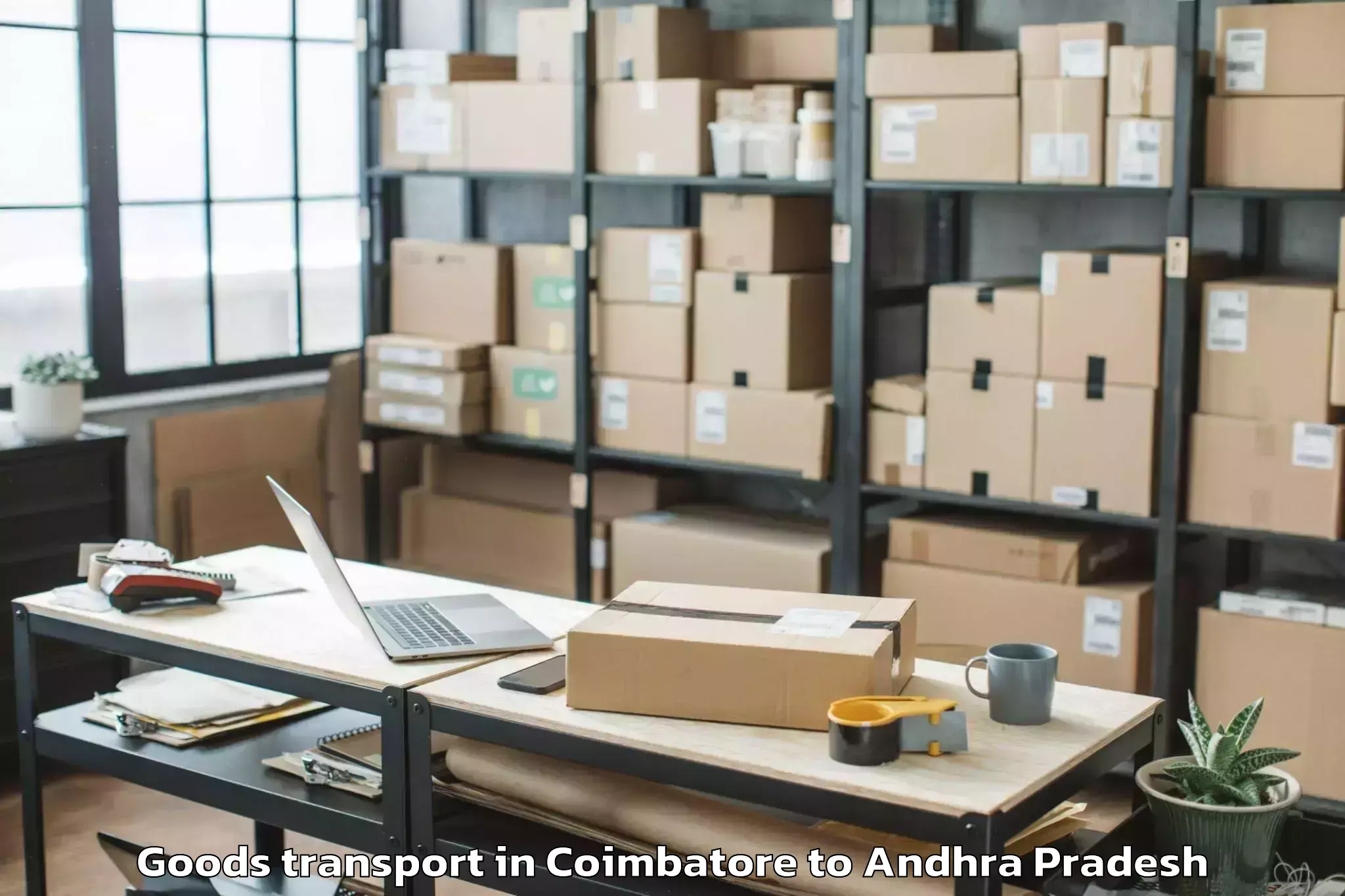 Top Coimbatore to Yeddana Pudi Goods Transport Available